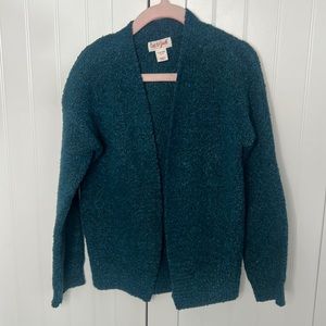 Deep green buttonless sweater